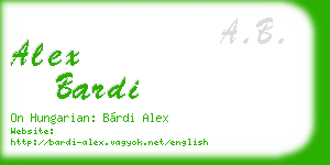 alex bardi business card
