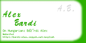 alex bardi business card